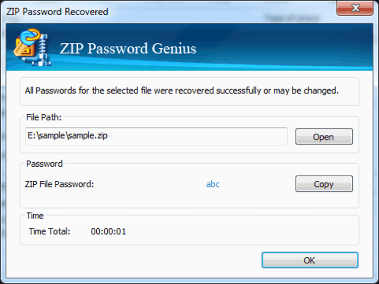 ZIP Password Recovery successfully cracks encrypted archives in record time